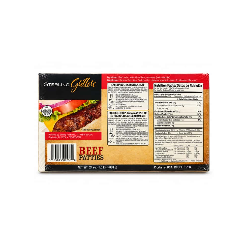 Hamburguesas de res Sterling Grillers (680 g / 24 oz) - Miniatura 2