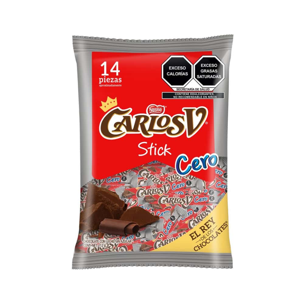 Barritas de chocolate con leche sin azúcar CarlosV (112 g / 3.95 oz) - Miniatura 5