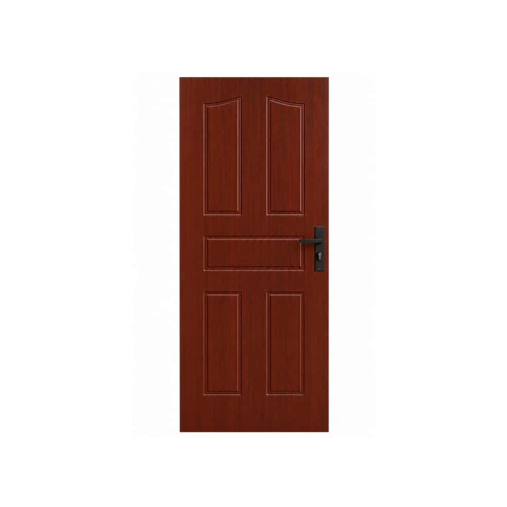 Puerta de color caoba rojizo oscuro 210 cm x 80 cm Ruden - Miniatura 1