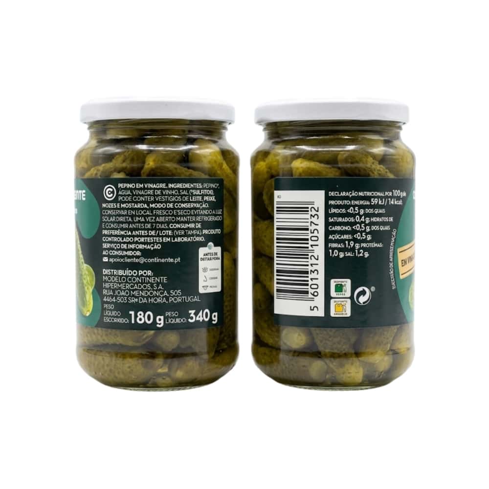 Pepinillos encurtidos Continente (340 g / 11.99 oz) - Miniatura 2