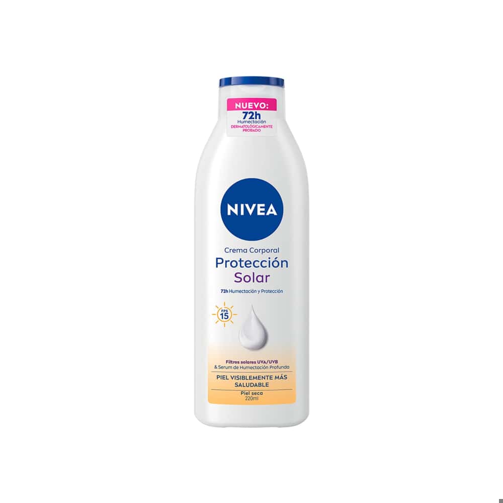 Crema corporal humectante con protección solar FPS15 72 H Nivea (220 ml) - Miniatura 1