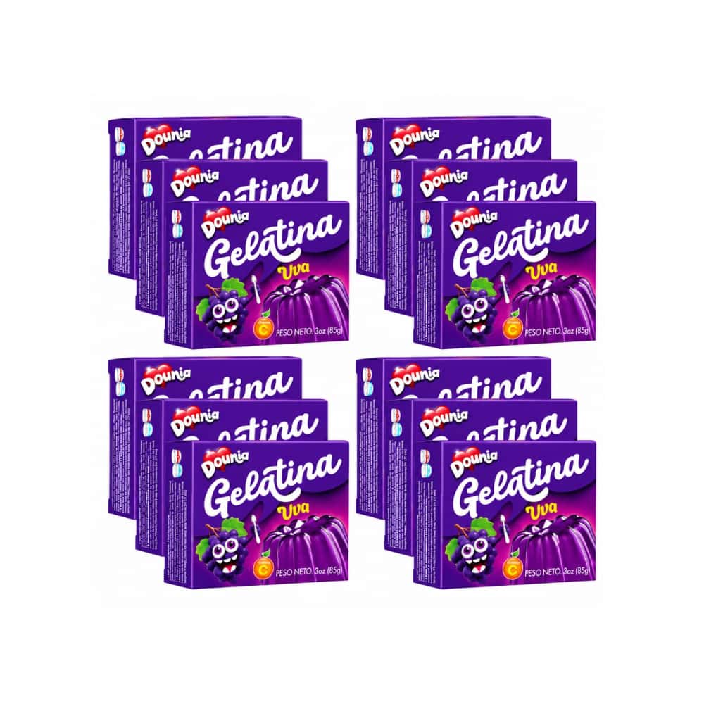 Gelatina con sabor a uva Dounia (12 x 85 g / 3 oz) - Miniatura 1