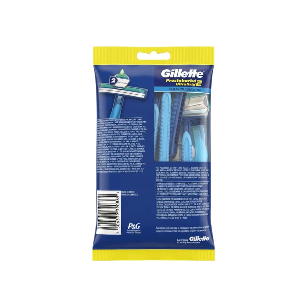 Máquina de afeitar desechable Gillette Prestobarba 2 UltraGrip (10 U) - Miniatura 2
