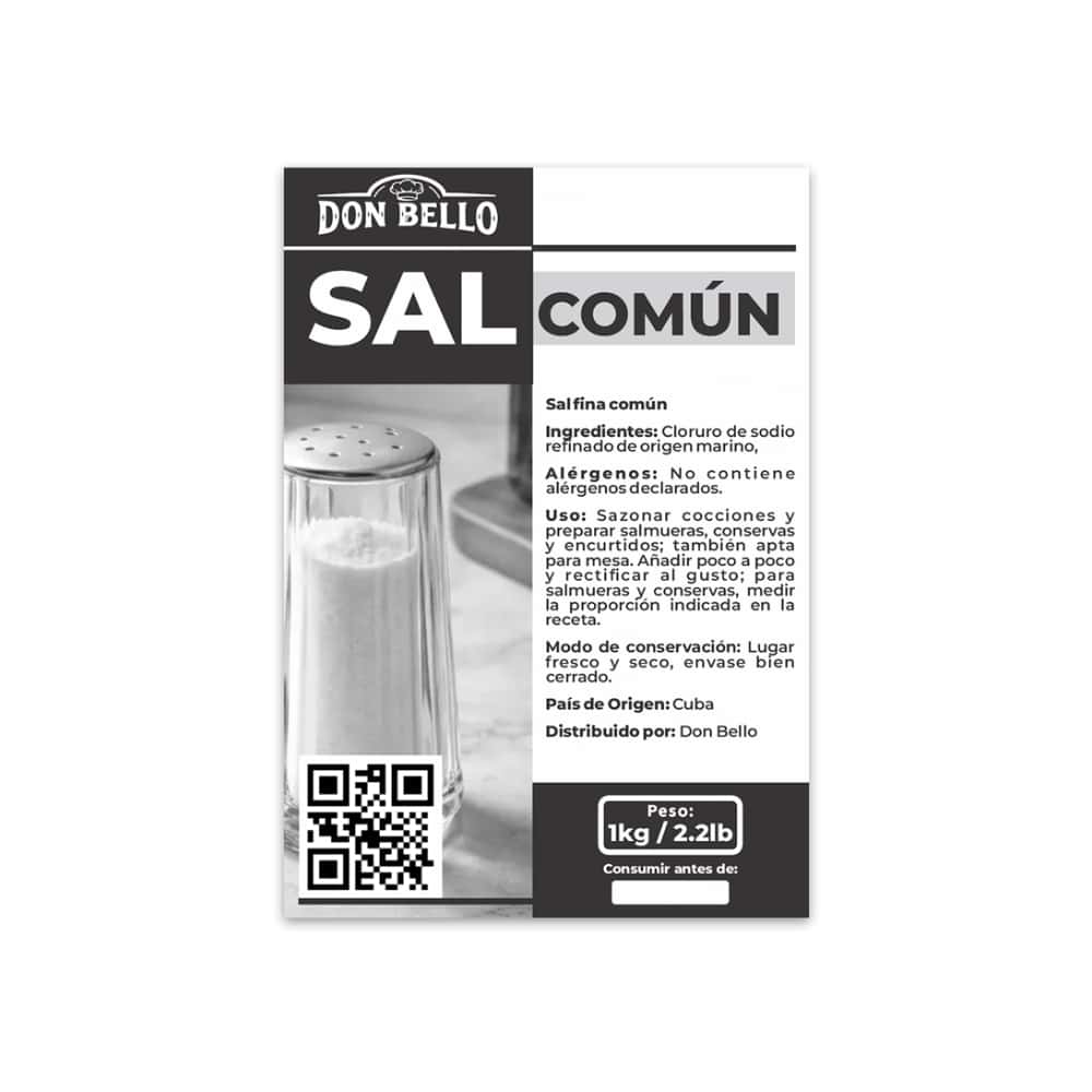 Sal común Don Bello (1 kg / 2.2 lb) - Miniatura 2