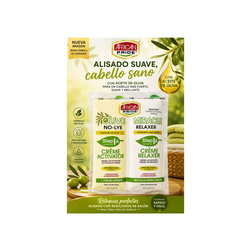 Crema desrizadora de cabello de aceite de oliva African Pride (2 x 69 g / 2.4 oz) - Miniatura 5