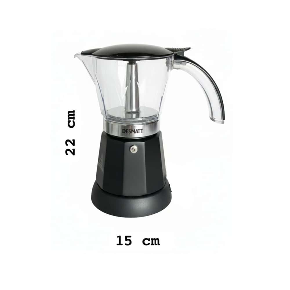 Cafetera eléctrica negra de 6 tazas Desmatt KCM-006 - Miniatura 4