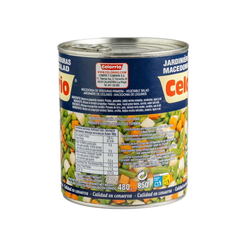 Macedonia de verduras Celorrio (780 g / 1.71 lb) - Miniatura 2