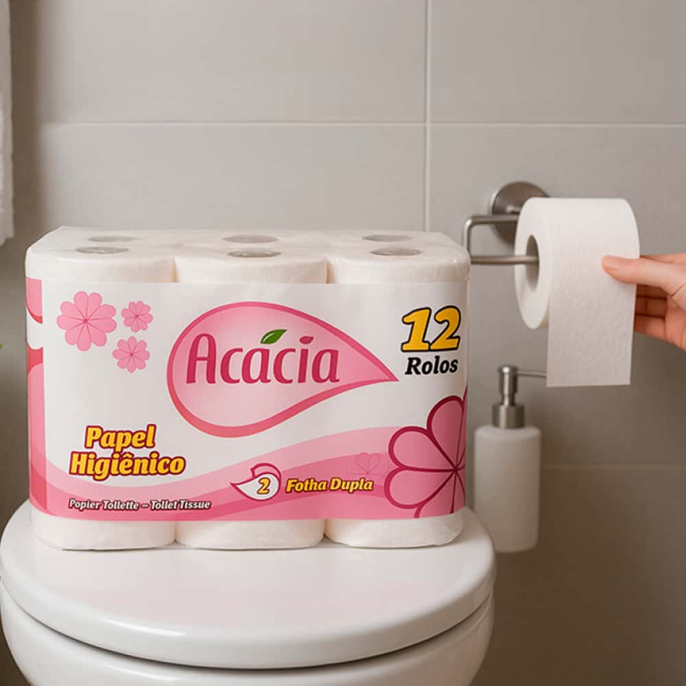 Papel sanitario doméstico doble hoja Acácia (12 U) - Miniatura 4