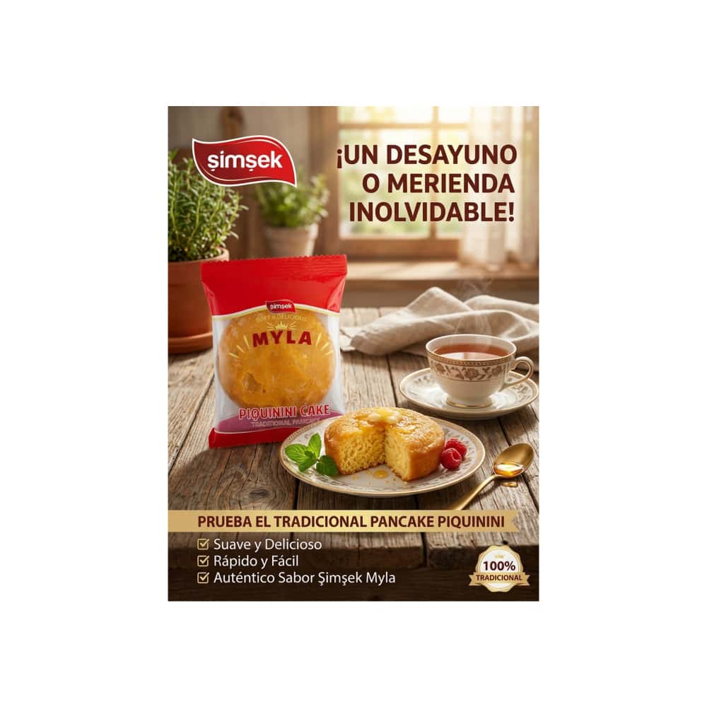 Pancake tradicional con sabor a vainilla Simsek Myla (25 g / 0.88 oz) - Miniatura 4