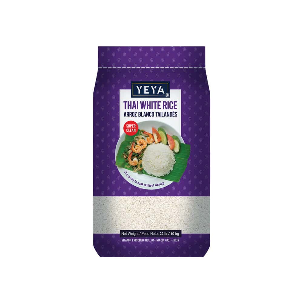 Arroz blanco de grano largo tailandés YEYA (10 kg / 22 lb) - Miniatura 1