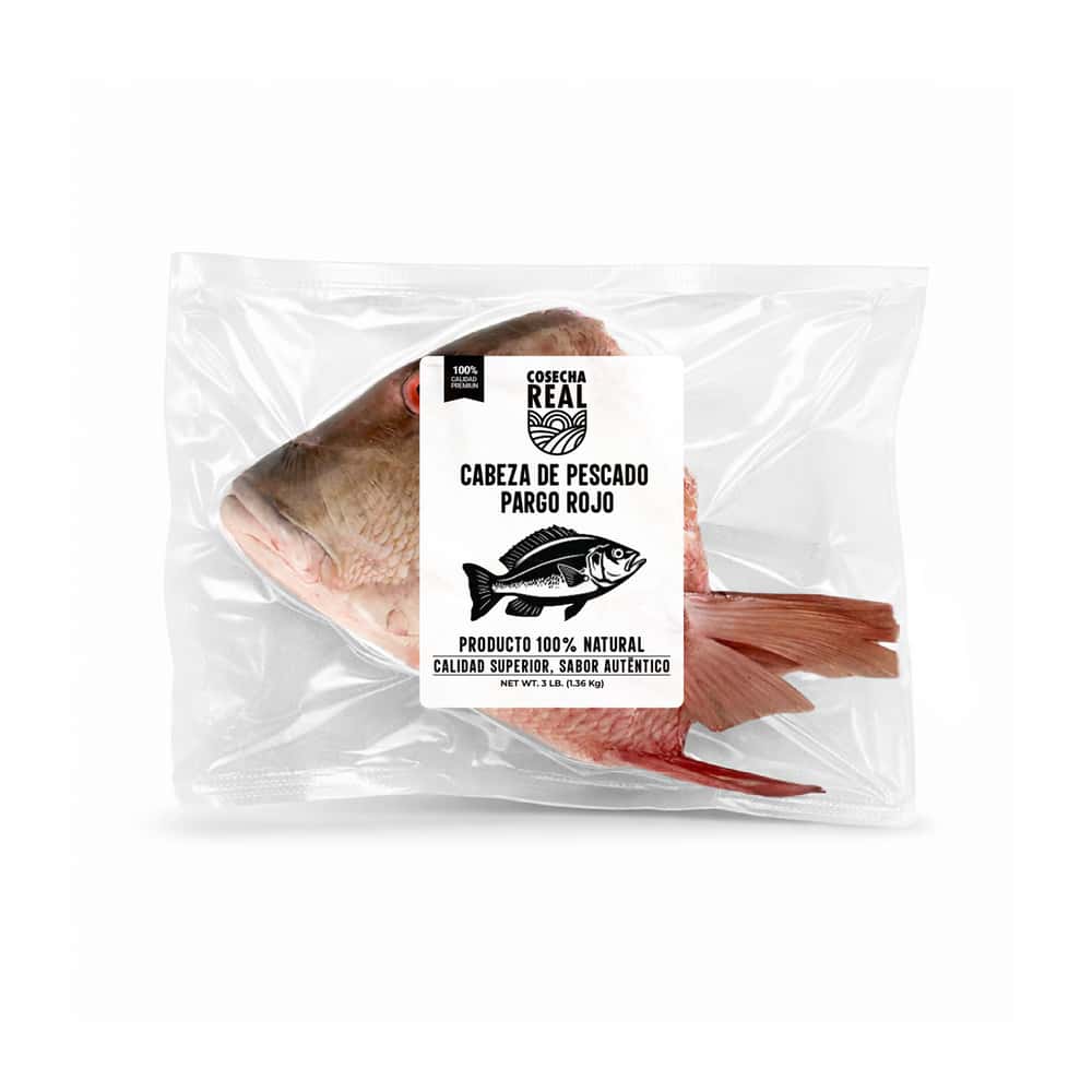 Cabeza de pescado pargo rojo Cosecha Real (1.36 kg / 3 lb) - Miniatura 2