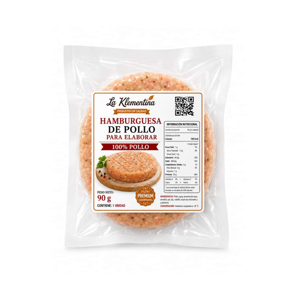 Hamburguesa de pollo La Klementina (90 g / 3.17 oz) - Miniatura 1