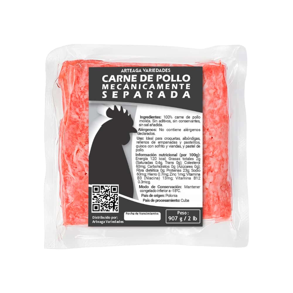 Carne de pollo mecánicamente separada Arteaga Variedades (907 g / 2 lb) - Miniatura 1