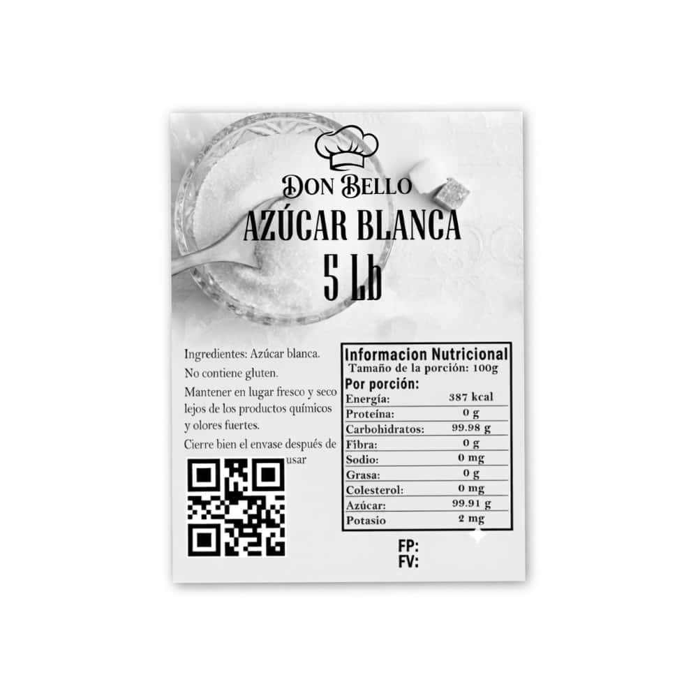 Azúcar blanca Don Bello (2.26 kg / 5 lb) - Miniatura 3