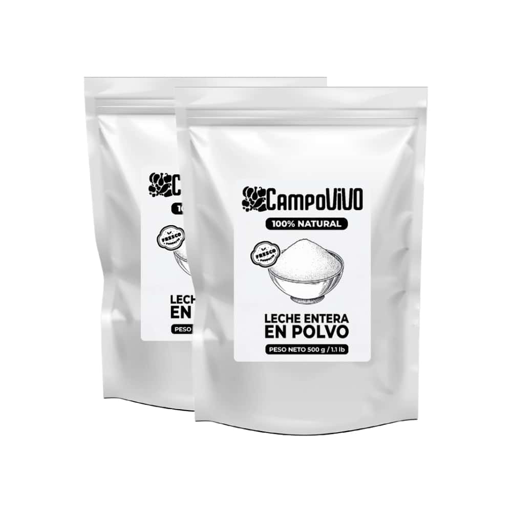 Leche entera en polvo Campo Vivo (2 x 500 g / 1.1 lb) - Miniatura 1