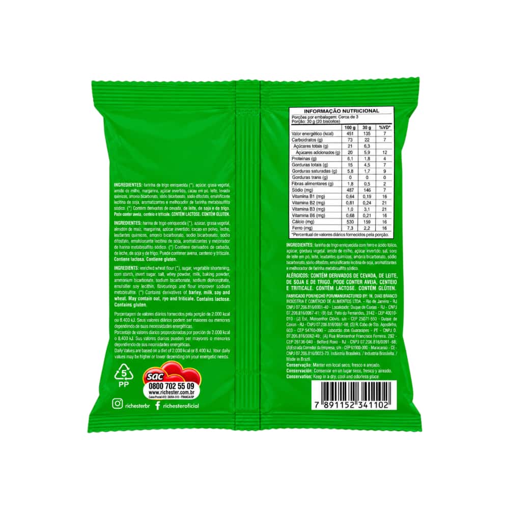 Galletas dulces con sabor a leche fortificadas con vitaminas y minerales Richester Animados Zoo (100 g / 3.52 oz) - Miniatura 2