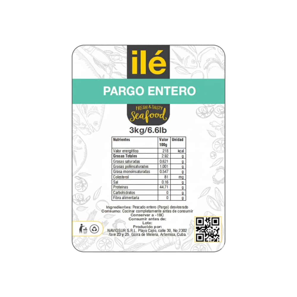 Pescado Pargo entero Ilé (3 kg / 6.6 lb) - Miniatura 4