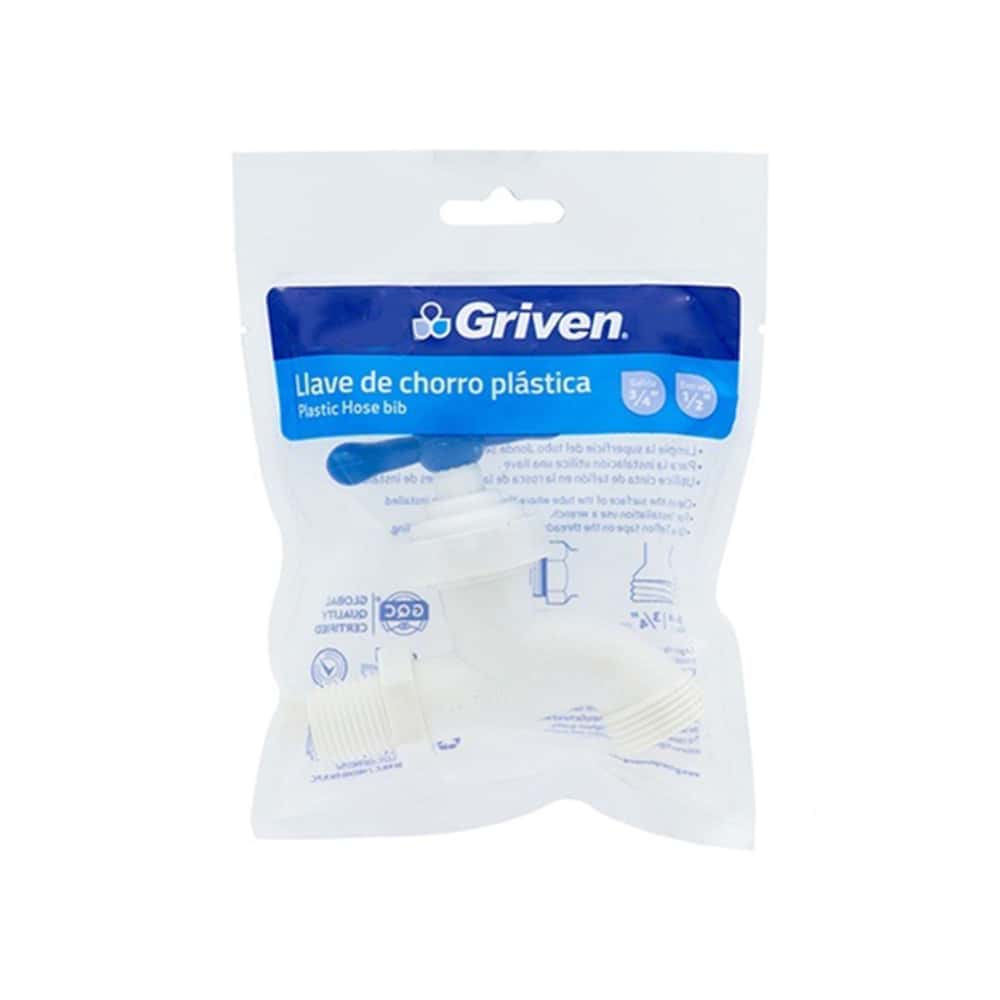 Llave de chorro plástica ½" x ¾" Griven A367-LLA-81 - Miniatura 3