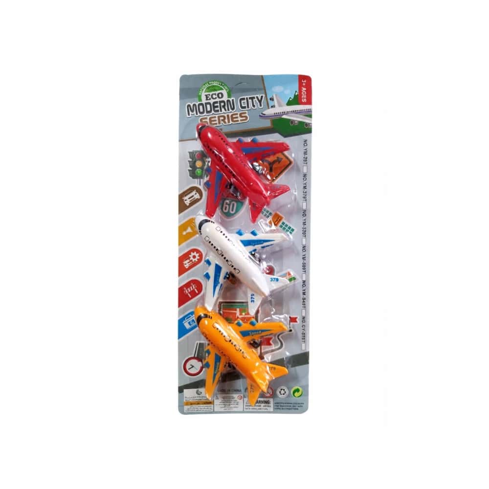 Set de aviones de juguete de plástico Gutza (3 U) - Miniatura 2