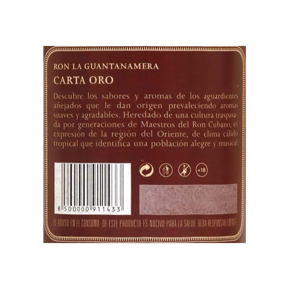 Ron Carta Oro La Guantanamera (700 ml) - Miniatura 3