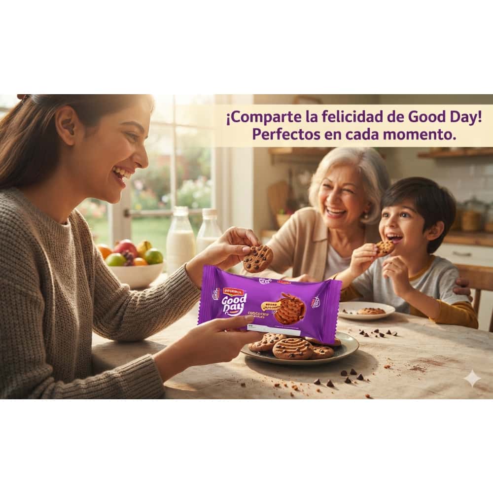 Galletas con chispas de chocolate Britannia Good Day (12 x 44 g / 1.55 oz) - Miniatura 5