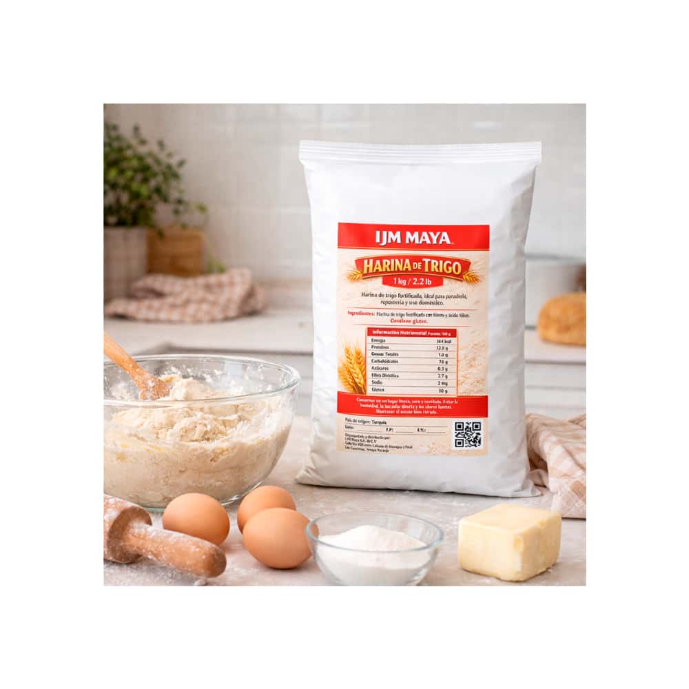 Harina de trigo fortificada IJM Maya (1 kg / 2.2 lb) - Miniatura 3