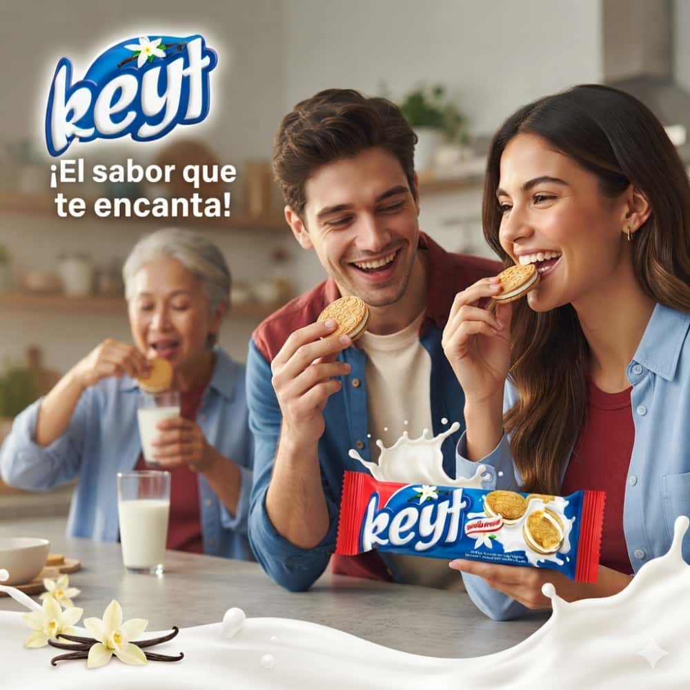 Galleta sándwich con crema de vainilla Keyf Golda (50 g / 1.76 oz) - Miniatura 4