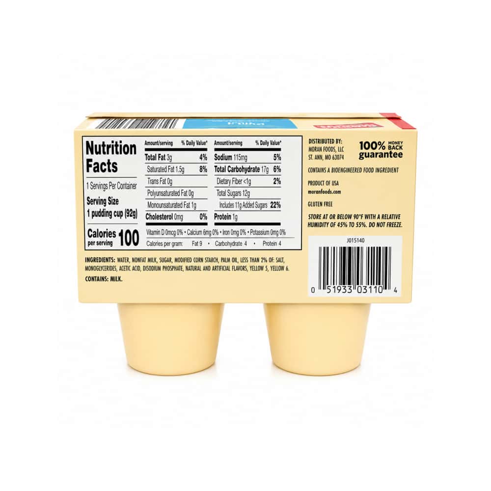 Natilla de vainilla Sunny's (4 x 92.1 g / 3.25 oz) - Miniatura 2