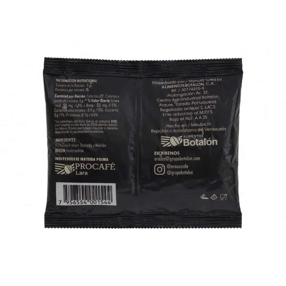 Café tostado y molido gourmet Arauca (50 g / 1.76 oz) - Miniatura 2