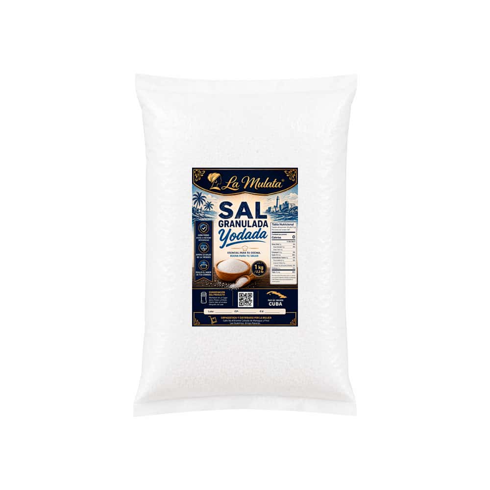 Sal granulada yodada La Mulata (1 kg / 2.2 lb) - Miniatura 1