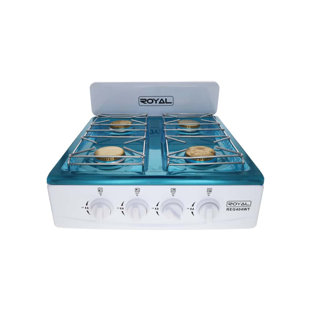 Cocina de mesa de gas de 4 hornillas blanca Royal REG404WT - Miniatura 1