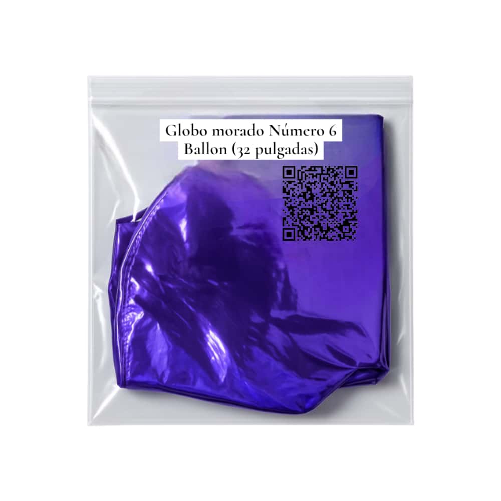 Globo morado Número 6 32 pulgadas Balloon - Miniatura 2