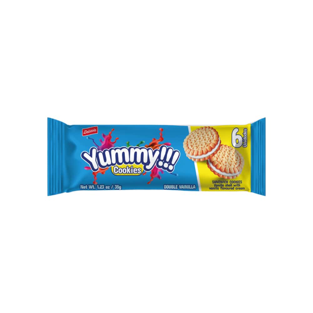 Galletas sándwich de vainilla rellenas de crema sabor a vainilla Delizola (35 g / 1.23 oz) - Miniatura 6