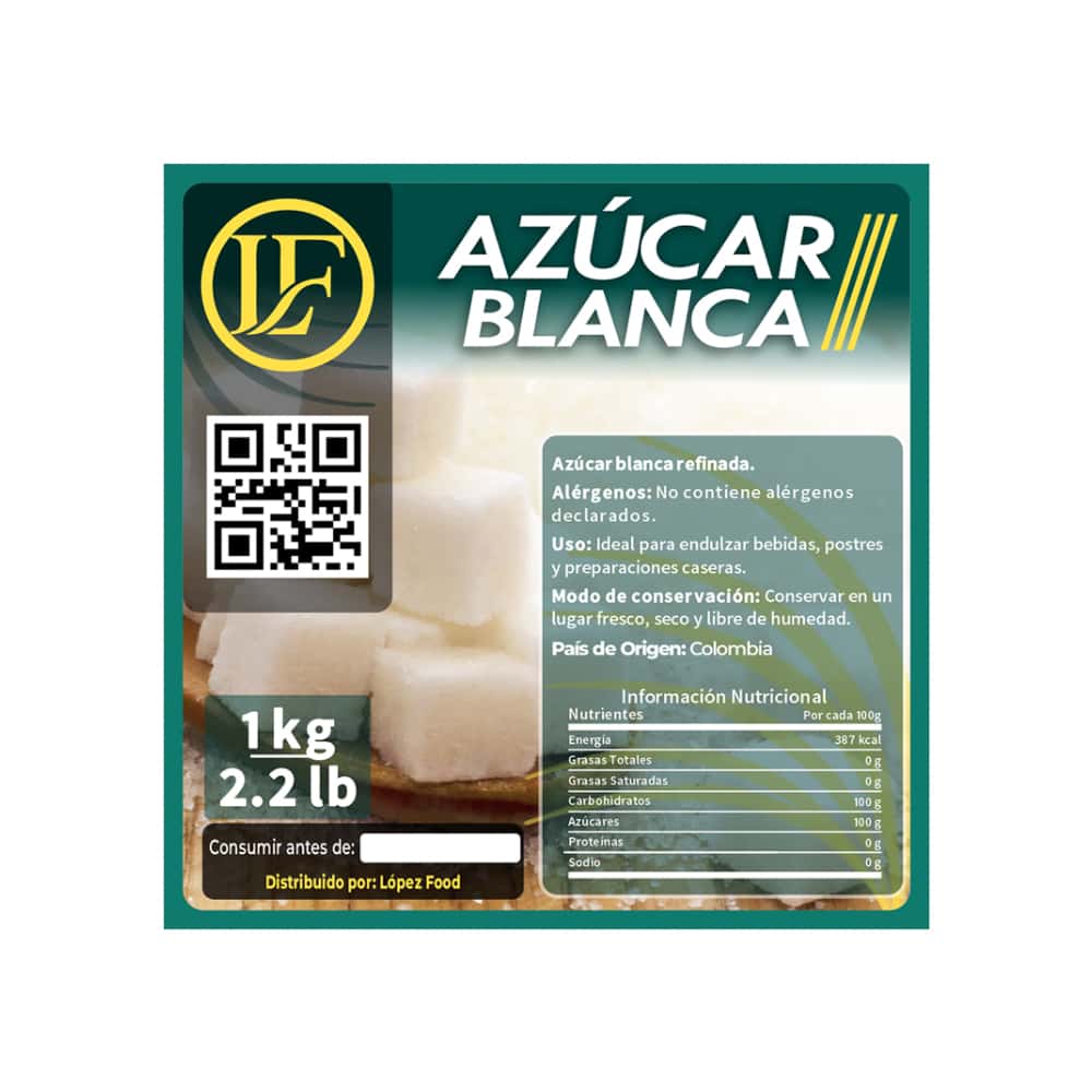 Azúcar blanca LF (1 kg / 2.2 lb) - Miniatura 2