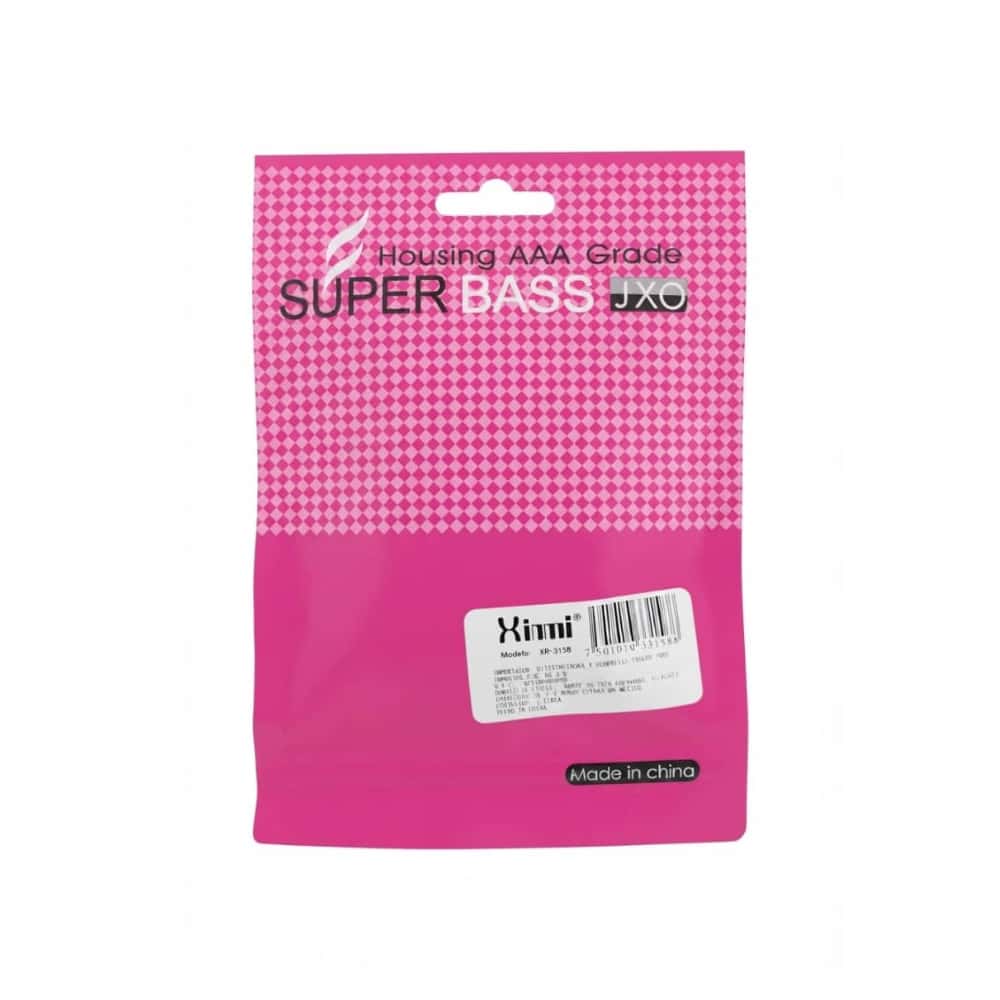 Audífonos con cable 3.5 mm color rosado Super Bass XO XR-3158 - Miniatura 3