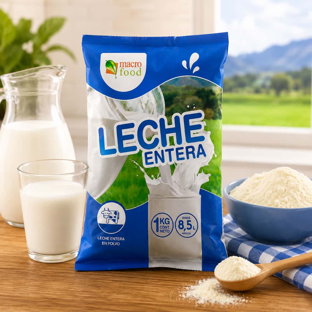 Leche entera en polvo Macro Food (1 kg / 2.2 lb) - Miniatura 5