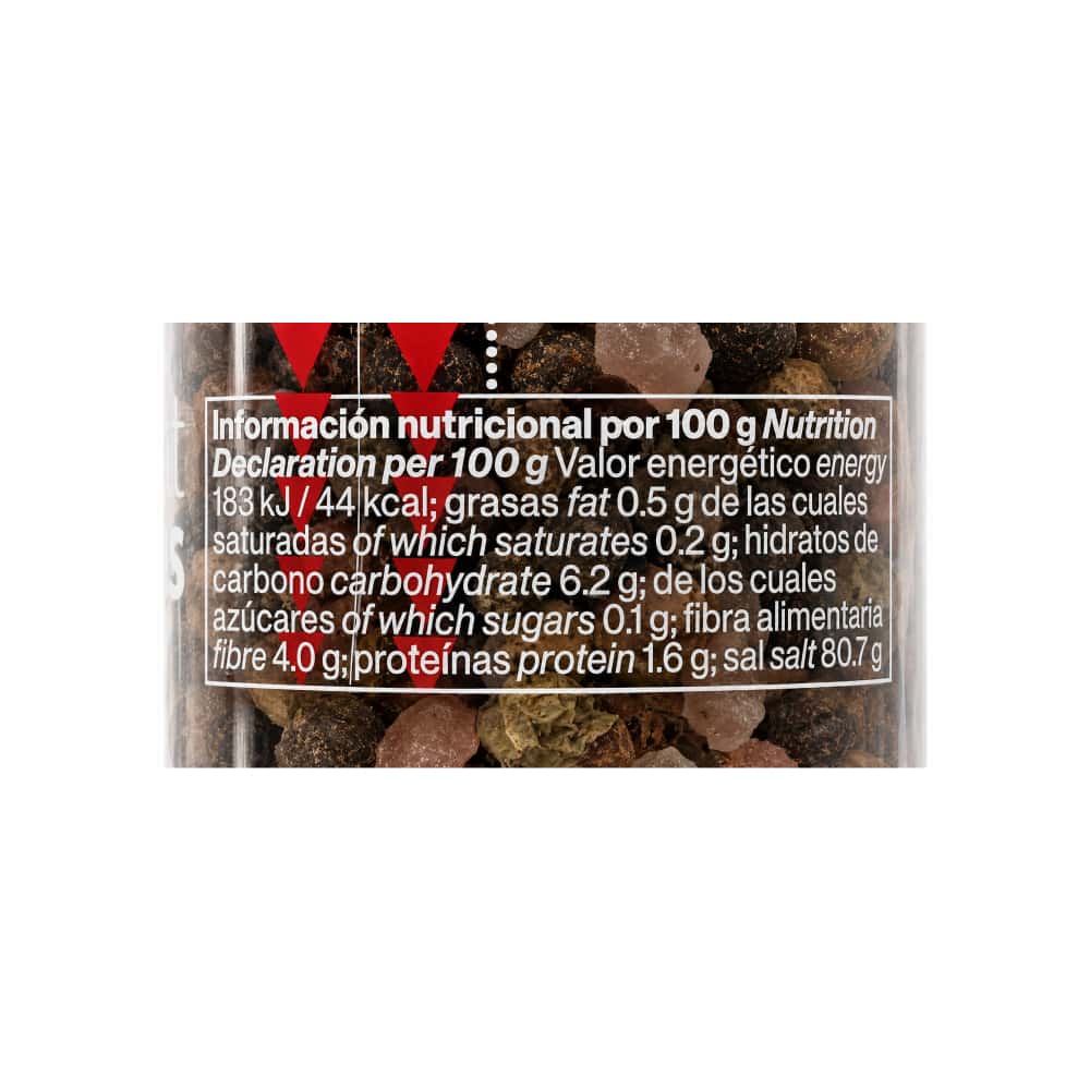 Sal rosa del Himalaya y 3 pimientas. Molinillo sazonador Carmencita (312 g / 11 oz) - Miniatura 2