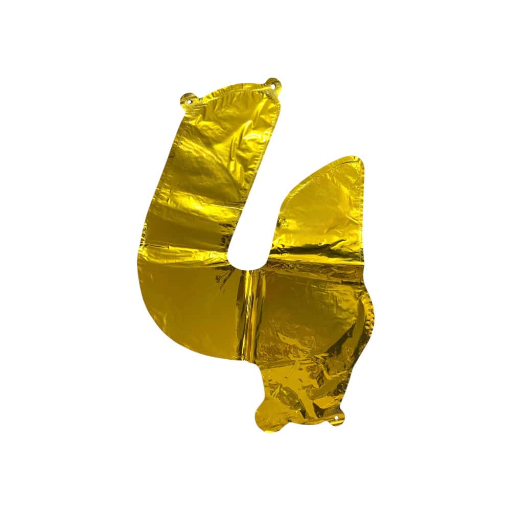 Globo dorado Número 4 Balloon (32 pulgadas) - Miniatura 2