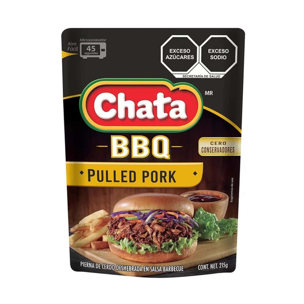 Pierna de cerdo deshebrada en salsa barbecue Chata (215 g / 7.58 oz) - Miniatura 4