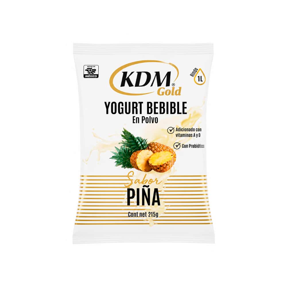 Yogurt bebible en polvo sabor piña KDM Gold (215 g / 7.58 oz) - Miniatura 1