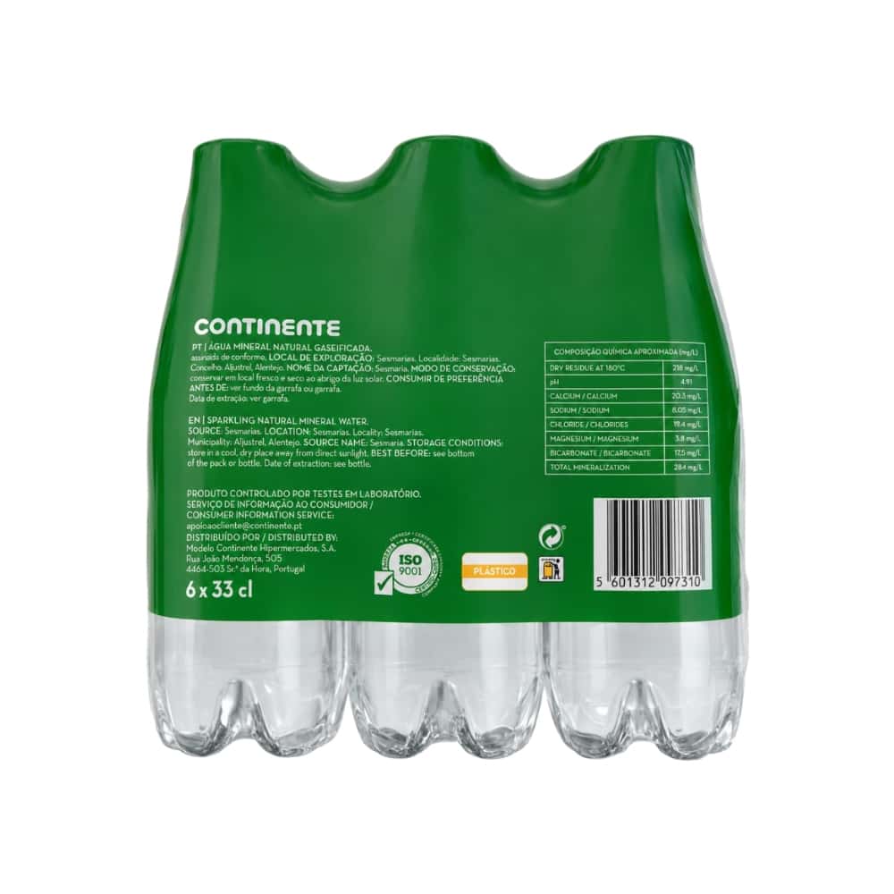 Agua con gas Continente (6 x 330 ml / 11.16 fl oz) - Miniatura 2