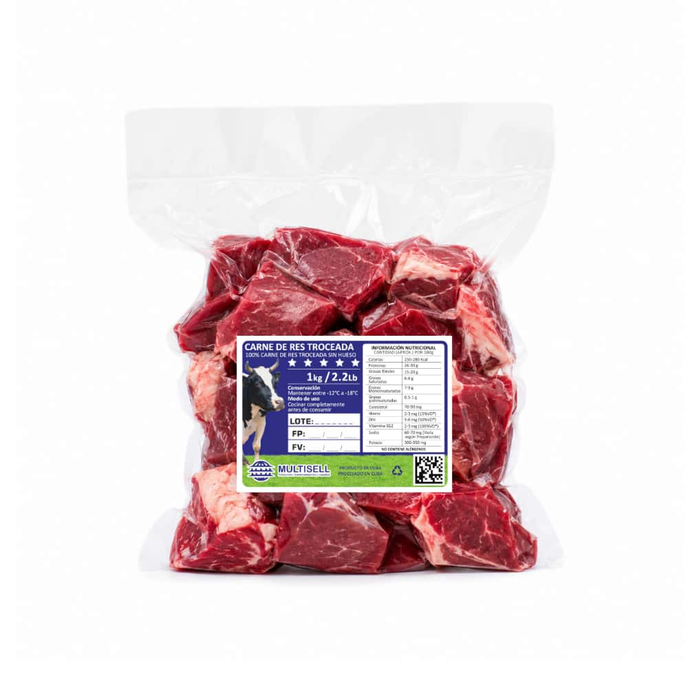 Carne de res troceada Multisell (1 kg / 2.2 lb) - Miniatura 2