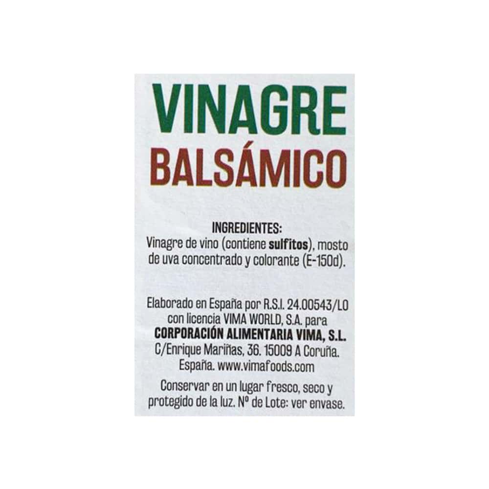 Vinagre balsámico Vima Foods (500 ml) - Miniatura 3