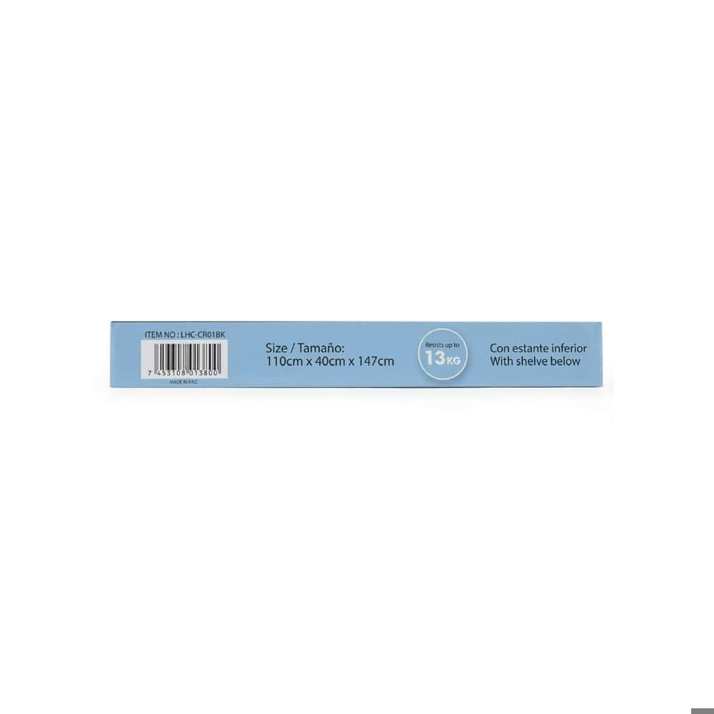 Percha de un nivel - colgador - para ropa con zapatera Lotus Home Collection LHC-CR01BK - Miniatura 4