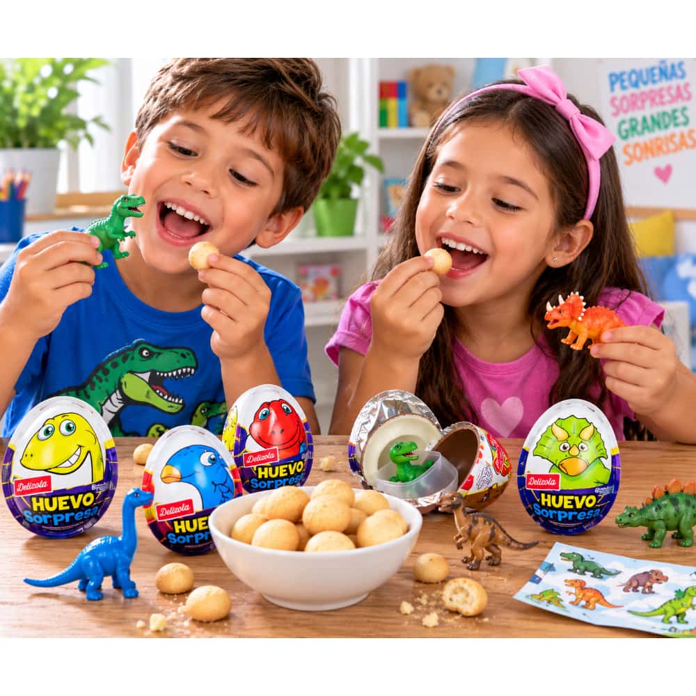 Huevo sorpresa sabor a chocolate con galletas Delizola (18 g) - Miniatura 3