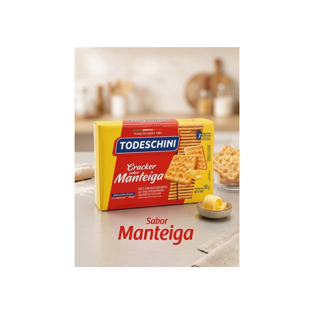 Galletas Cream Cracker sabor mantequilla Todeschini (360 g / 12 oz) - Miniatura 4