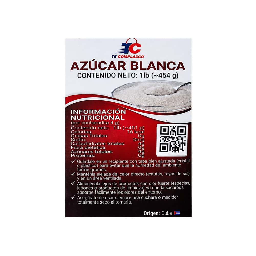 Azúcar blanca Te Complazco (454 g / 1 lb) - Miniatura 2