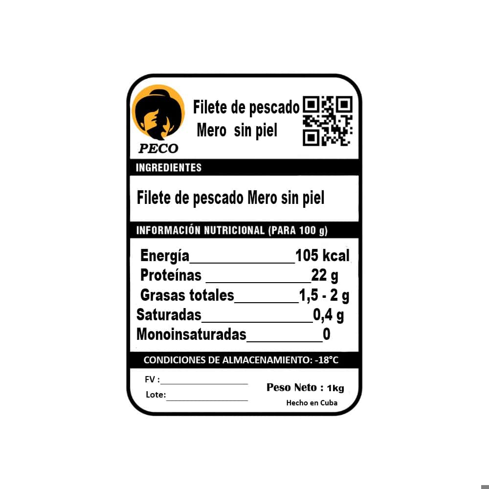 Filete de pescado mero sin piel Peco (1 kg / 2.2 lb) - Miniatura 3