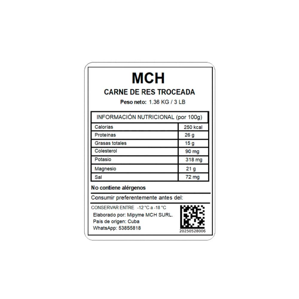 Carne de res troceada MCH (1.36 kg / 3 lb) - Miniatura 3