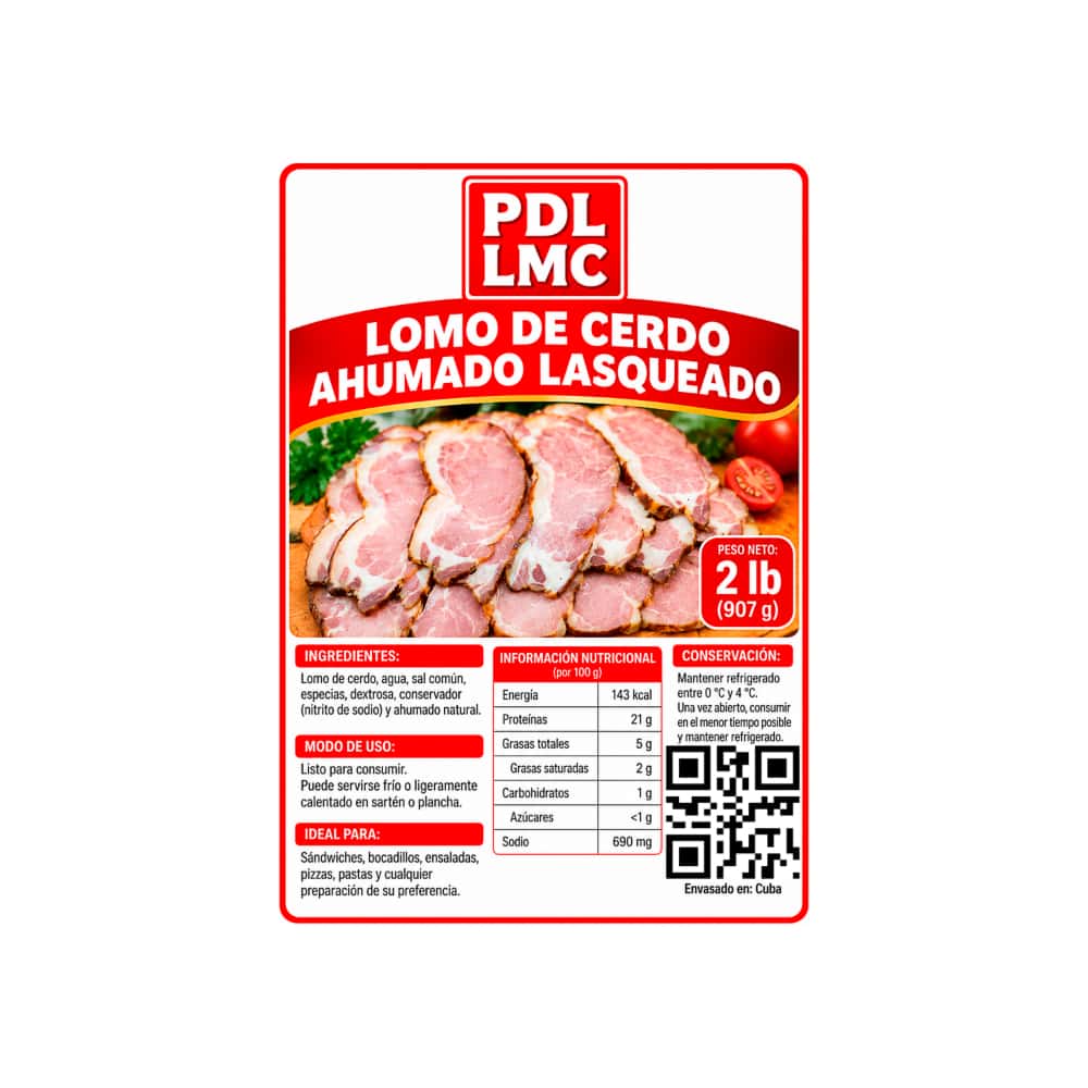 Lomo de cerdo ahumado lasqueado PDL LMC (907 g / 2 lb) - Miniatura 3